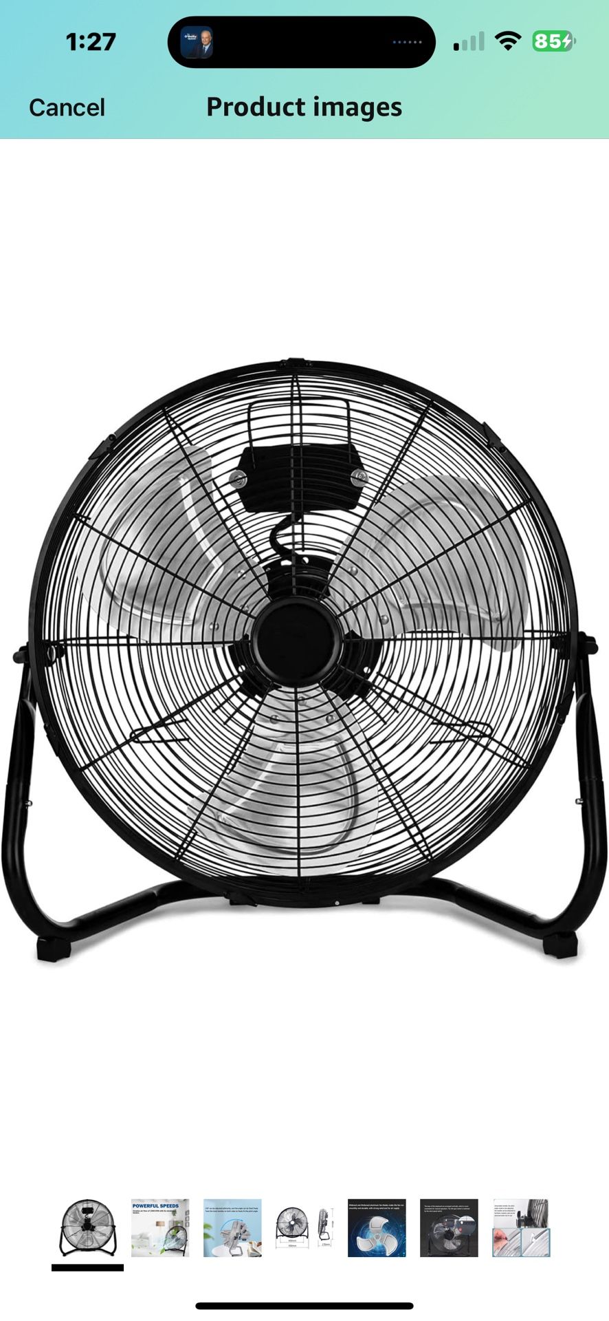 New 20 inch high velocity solid metal fan