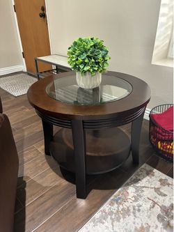 Matching round side tables