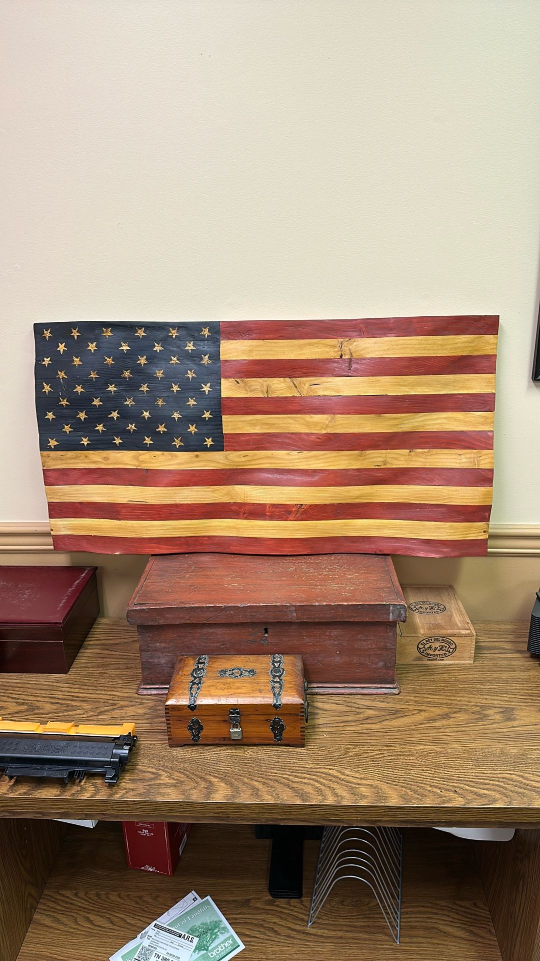 Wooden American Flag
