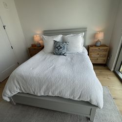 Crate & Barrel Queen Bed Frame