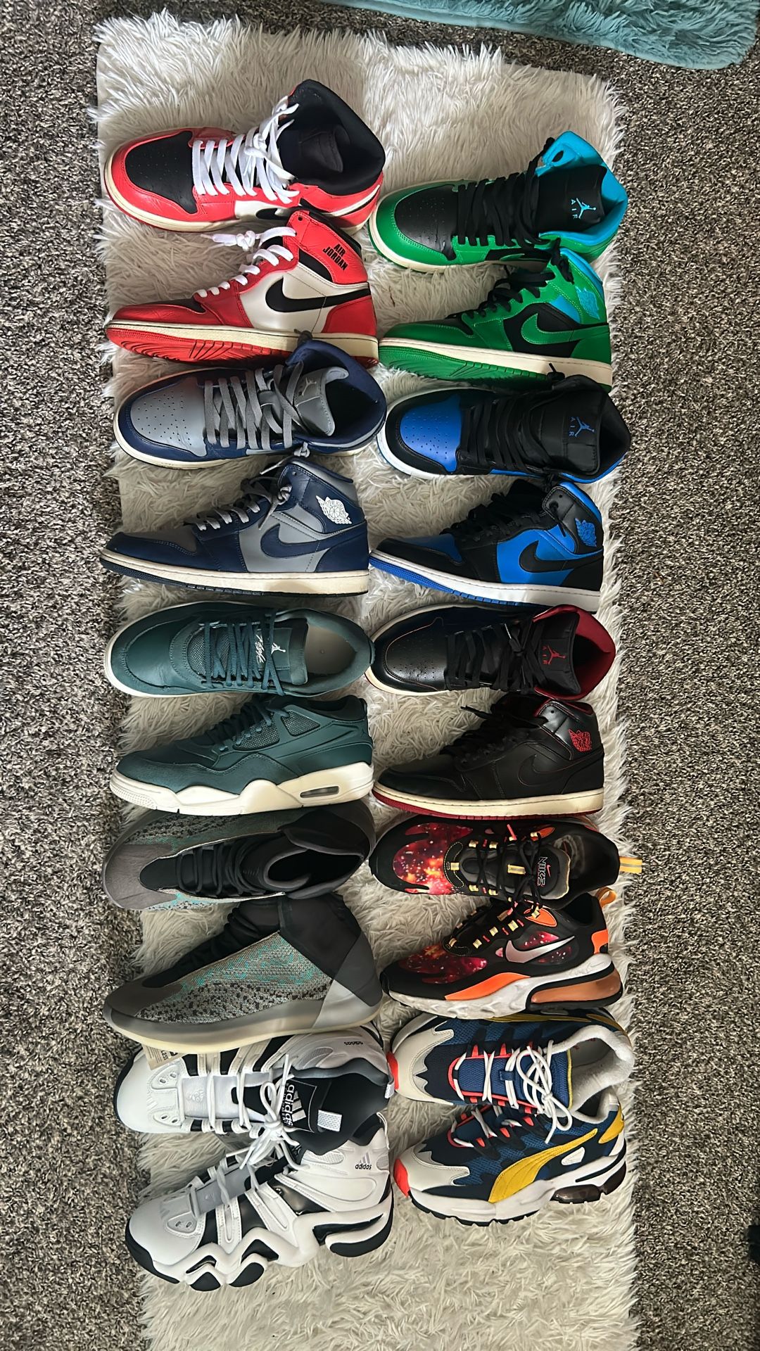 Read Description) Men’s Sneakers Size 9.5 - Size 10 With Box (Jordan 1 Retro, Jordan 4 low, Yeezy Quantum, Adidas Crazy 8, Nike Air Max, Puma Cell)