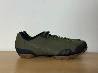 Giro Privateer Lace Green Black Brown Cycling MTB Shoes Men's Size 10.5