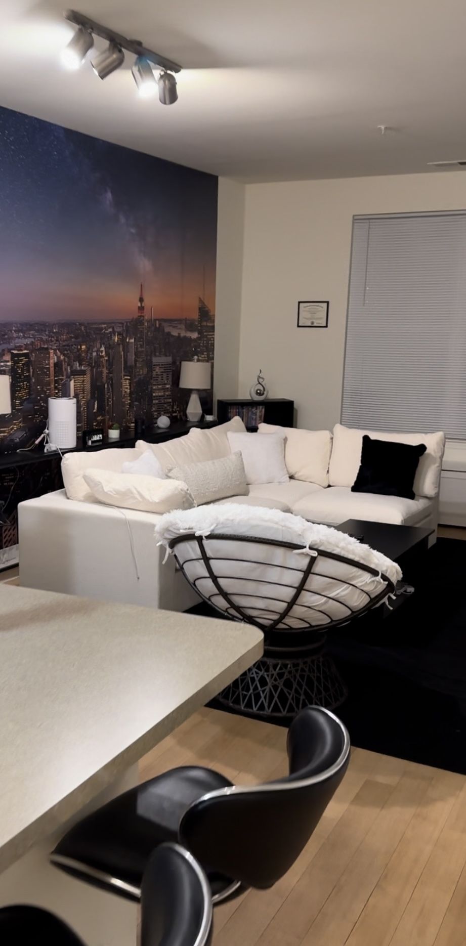 White modular sofa