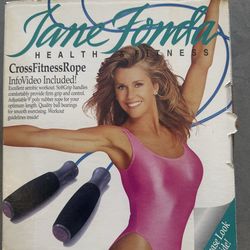 Jane Fonda Health & Fitness CrossFitness Jump Rope (Vintage Set)