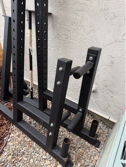 Squat rack with bar bell