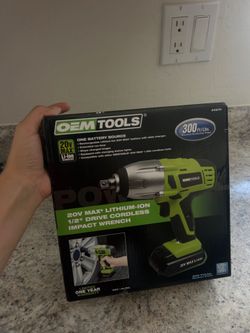 OEMTOOLS 1/2in Drive 20 Volt Lithium Ion Cordless Impact Wrench