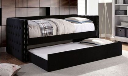 Brand New Black Twin Size Daybed w Trundle Bed