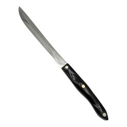 Cutco 1723 DD Knife Serrated Carver Blade Brown Orange Swirl Handle USA Cutlery