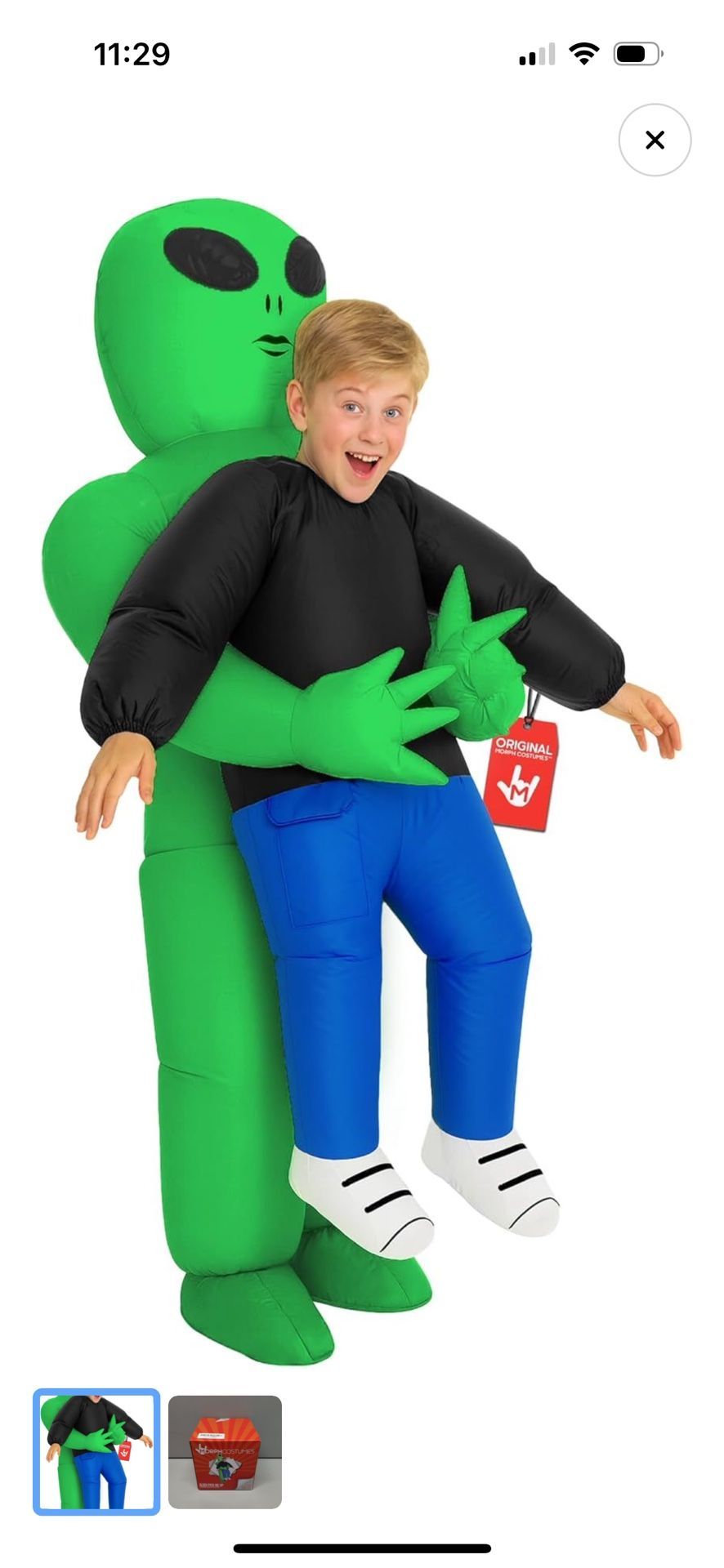Alien Halloween Inflatable Costume For Kids 