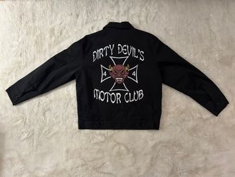 DICKIES EISENHOWER INSULATED JACKET MEDIUM M MENS BLACK QUILTED FULL ZIP VINTAGE