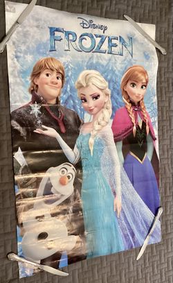 FROZEN POSTER FROM THE MOVIE GOOD CLEAN CONDITION 34 X 22 ASKING $5 