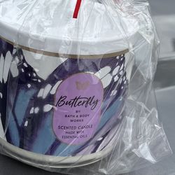 Butterfly Scented Candle ( Bath And Body Works )