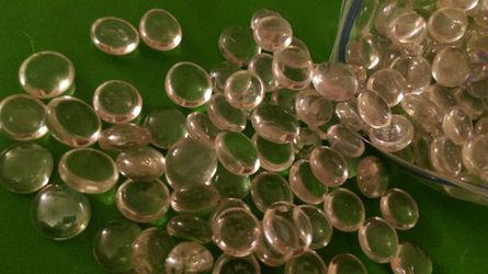 500 clear glass bead drops