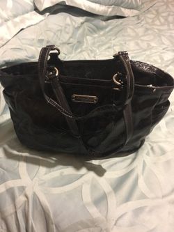Coach purse black patent leather