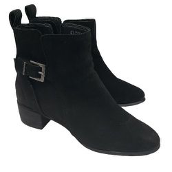 VIONIC Womens 'Sienna' Leather Waterproof Black Buckle Ankle Booties Size 8 M