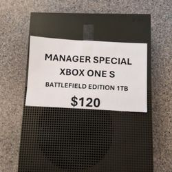 Manager Special Xbox One S Battlefield Edition 1TB