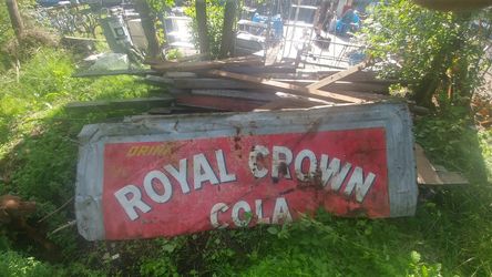 ***VINTAGE "ROYAL CROWN COLA " sign