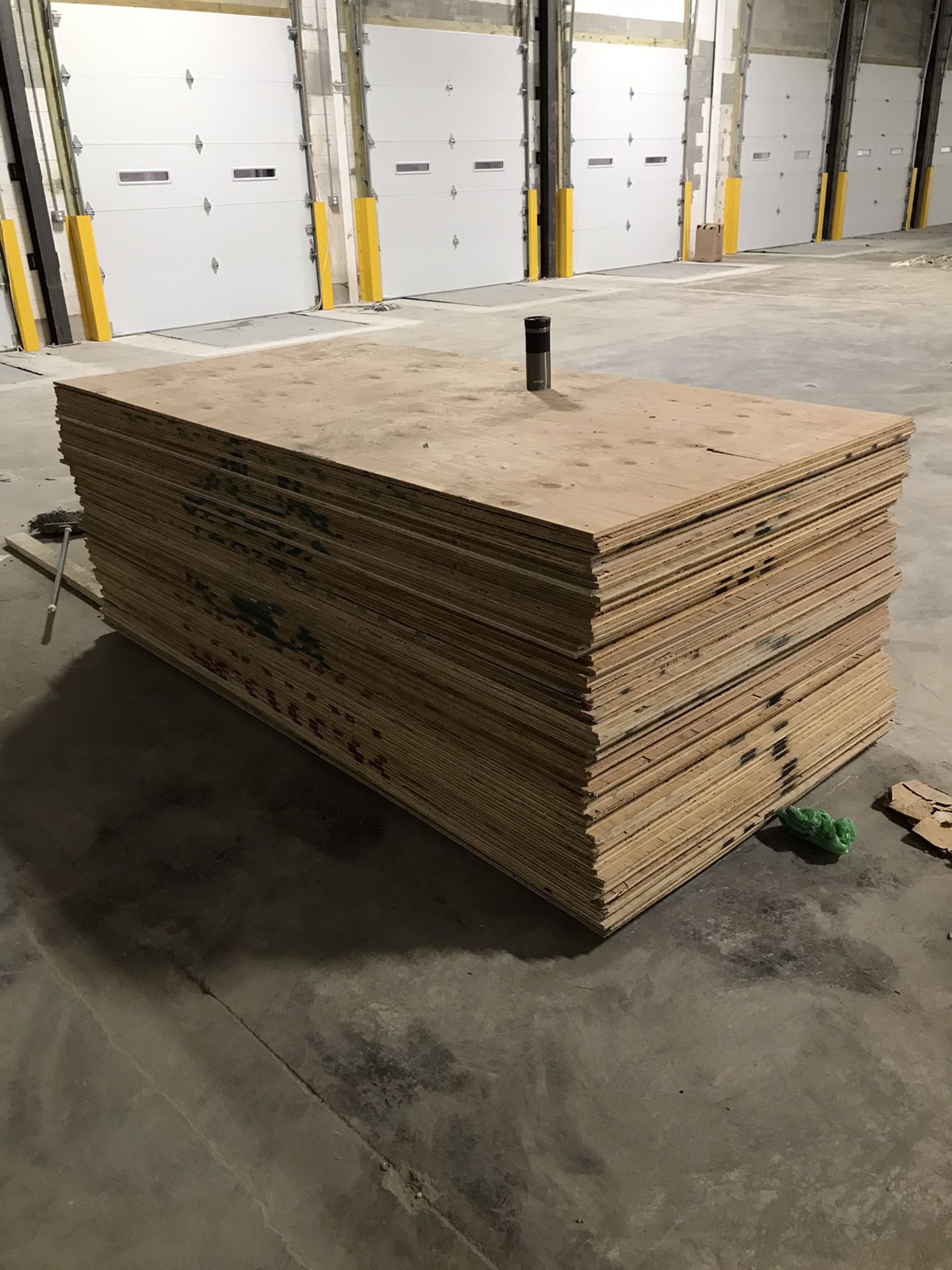 70 sheets of slightly used half-inch plywood