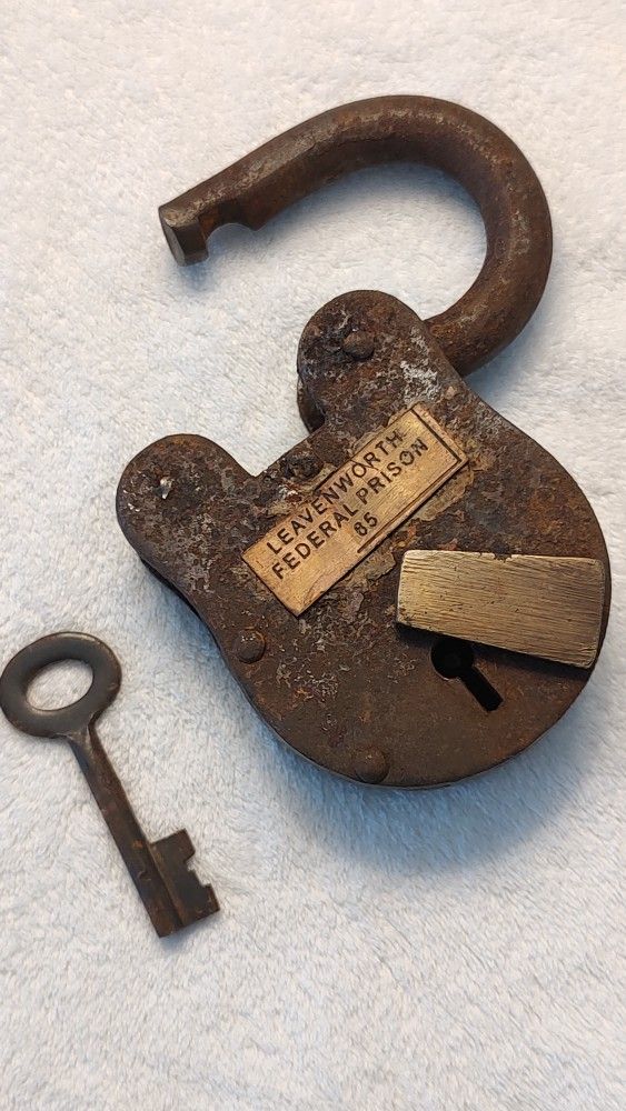 Antique 1903 Circa Padlock - Leavenworth Prison
