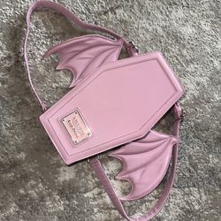 Killstar Sickly Sweet Coffin with Wings Backpack [pastel pink]
