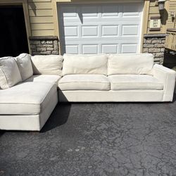 Cream L Shaped Sectional Sofa Clean Modern Free Delivery Available