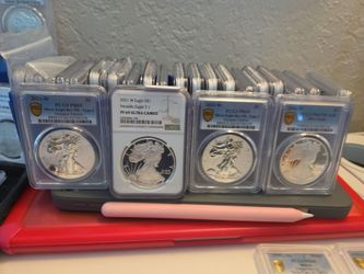 Morgan cc,   silver eagle reverse proof