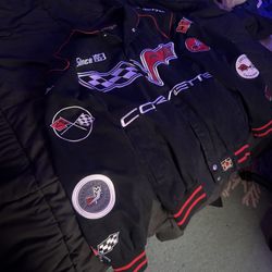 JH design corvette vintage bomber jacket