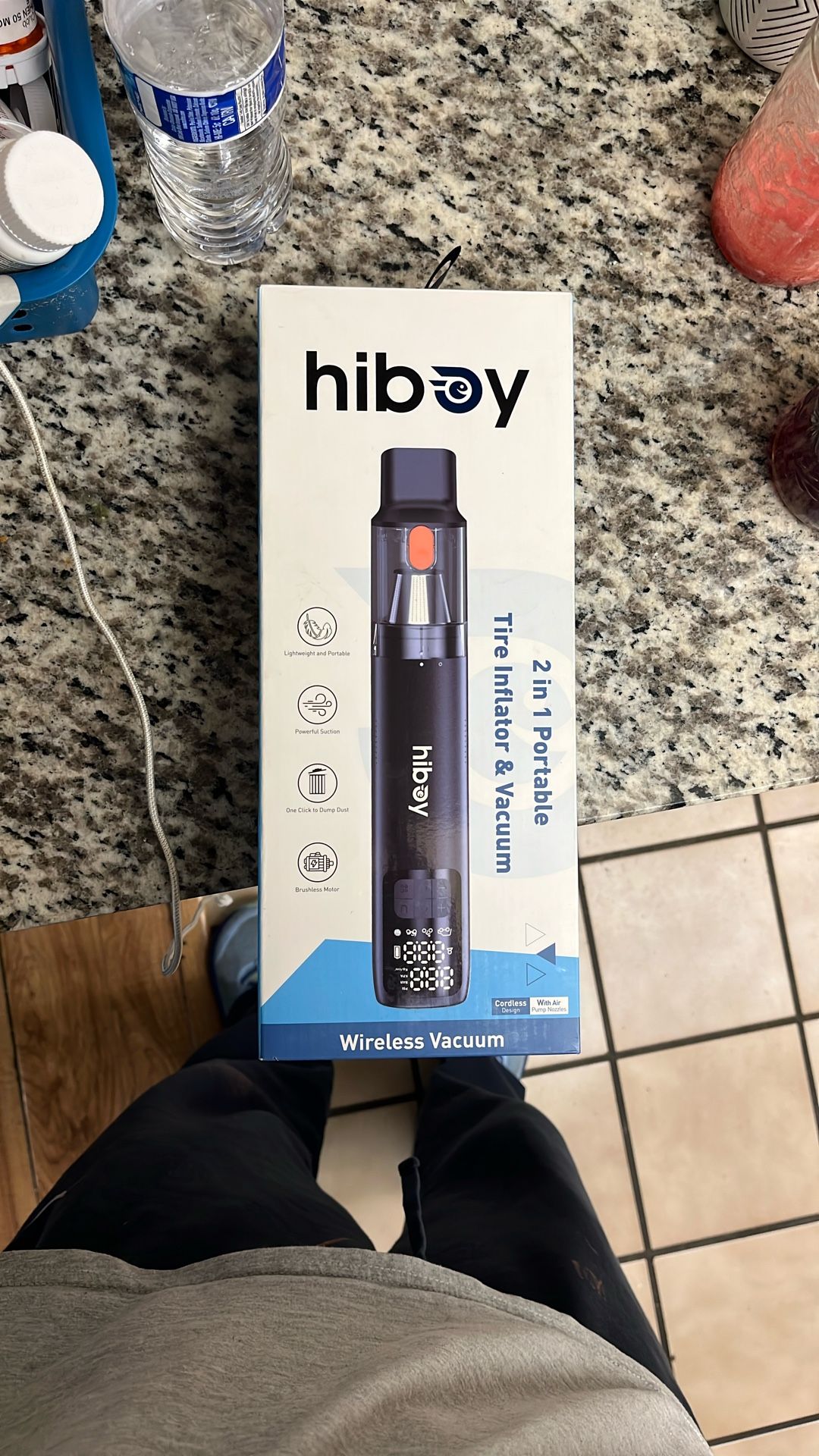 Hiboy 2 In 1 Portable Tire Inflator & Vacuum. Wireless Vacuum
