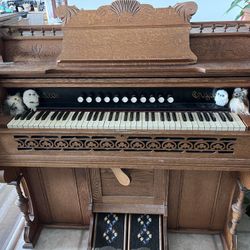 Antique Burdett Pump Organ