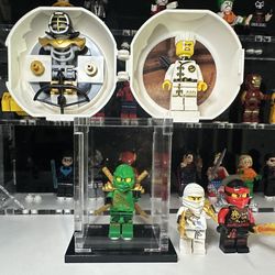Lego Ninjago Lloyd DX + bonus Zane DX, pocket fig, kaid, acrylic case
