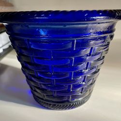 Large, Heavy Cobalt Glass, Blue Vessel