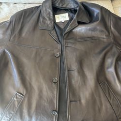 Men’s Vintage Remy Leather Jacket – Black, Size 42
