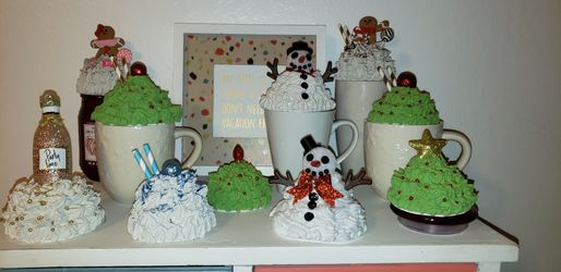 Coffee mug/candle toppers