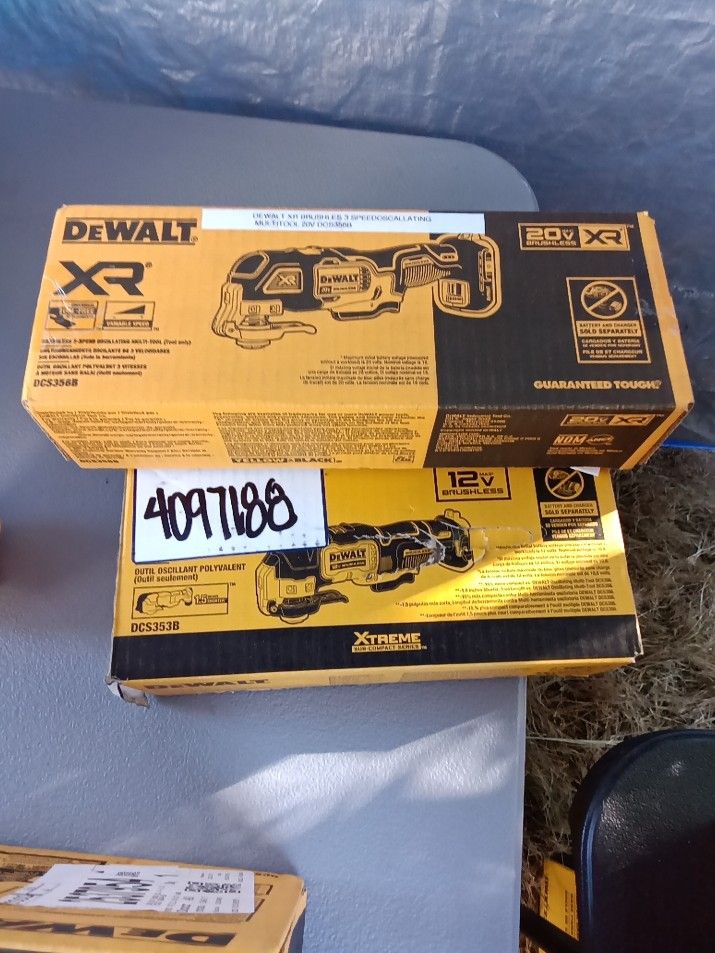 DeWalt Batteries (2) Pack And Charger. Multiple Skill Saw, Chop Saw Everything In The Box Still