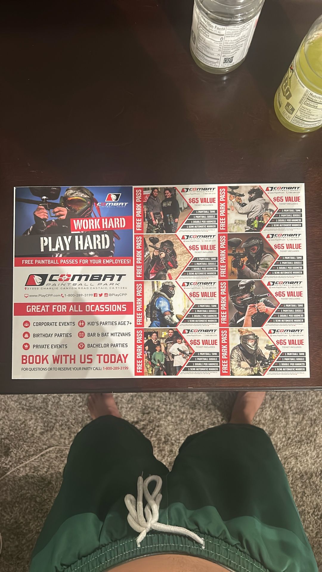 Paint ball tickets !