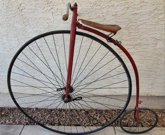 Antique 52" Penny Farthing Circa 1870's High Wheel Bicycle
