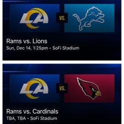 Rams; Lions; Cardinals; Sofi; NFL