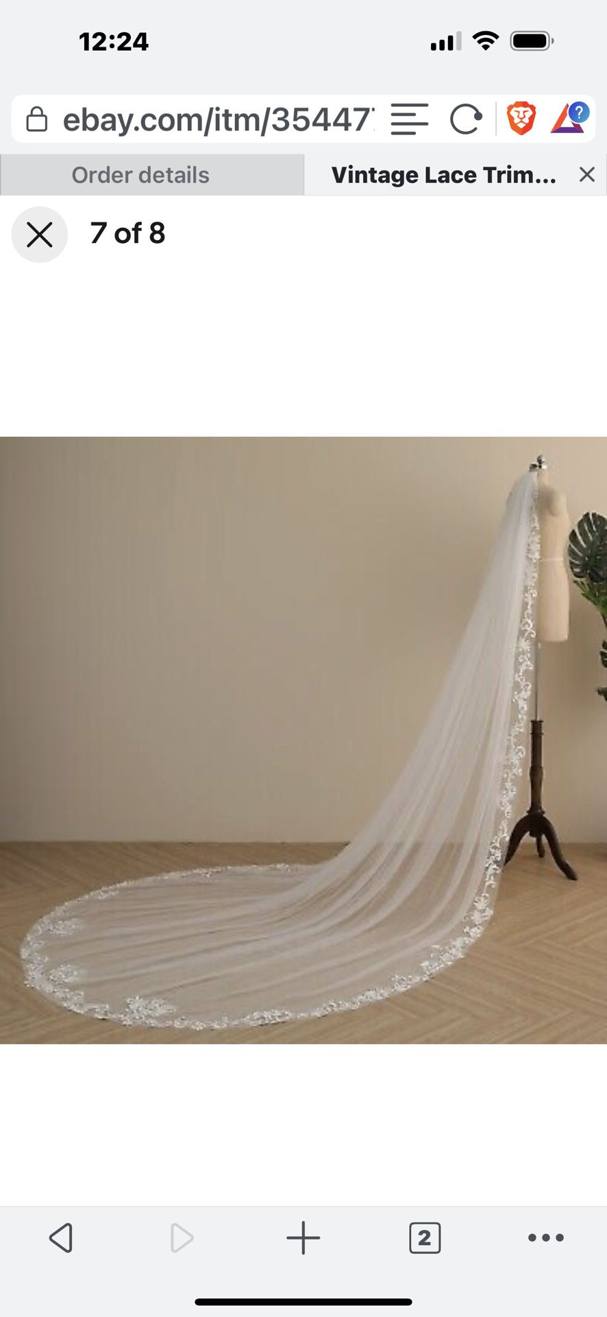 New Ivory wedding veil 