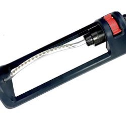 Lawn Sprinkler, 18 Brass Nozzles Garden Water Oscillating Sprinkler for Yard Covers up to 3,600 sq.ft, Heavy Weight Base, Built-in Spray Jet Cleaning 