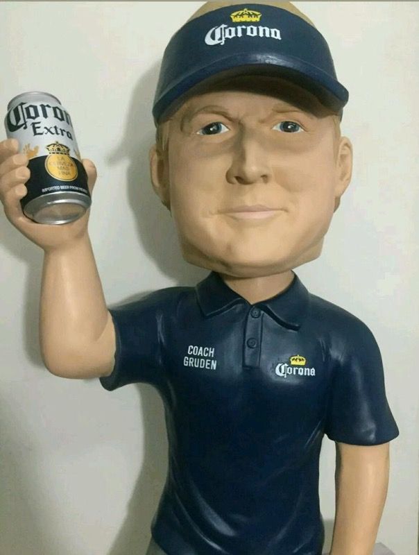 Jon Gruden Giant 4ft Tall Corona Bobblehead