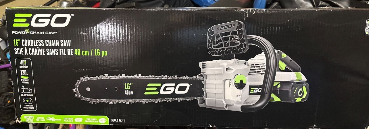 EGO POWER+ 56-volt 16-in Battery 2.5 Ah Chainsaw Battery Included Charger Included Model #CS1611