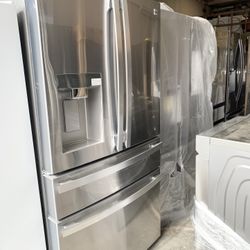 New Out Box Kenmore Elite High End French Door Refrigerator Stainless Steel 