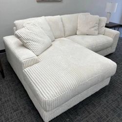 Super Comfy Ivory Sectional - Financing With $10 Down