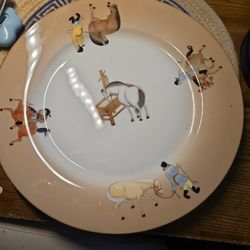 Asianera Hand-Painted Bone China Dinner Plate
