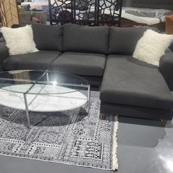 NEW SECTIONAL GRAY FABRIC 112x60