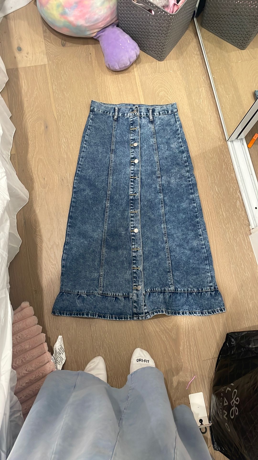 Blue Denim Jean Skirt