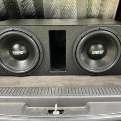 Two Sundown 12” Inch Subwoofers With Probox