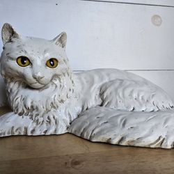 Vintage HOMCO White Persian Cat Statue