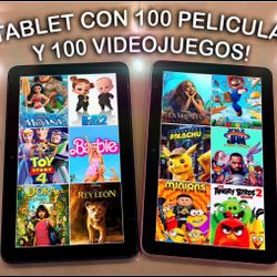 TABLET PARA NIÑOS Y NIÑAS 8 PULGADAS HD CON 100PELÍCULAS Y 100VIDEOJUEGOS ✨NUEVA✨ >>$99<<  