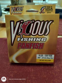 FISHING VICIOUS PANFISH 6LB 330YDS HI-VIS YELLOW